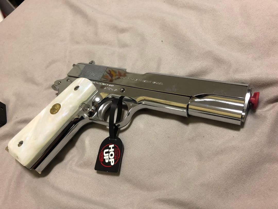 【東京マルイ】コルトガバメント　シリーズ70　ニッケルフィニッシュ　ガスガン