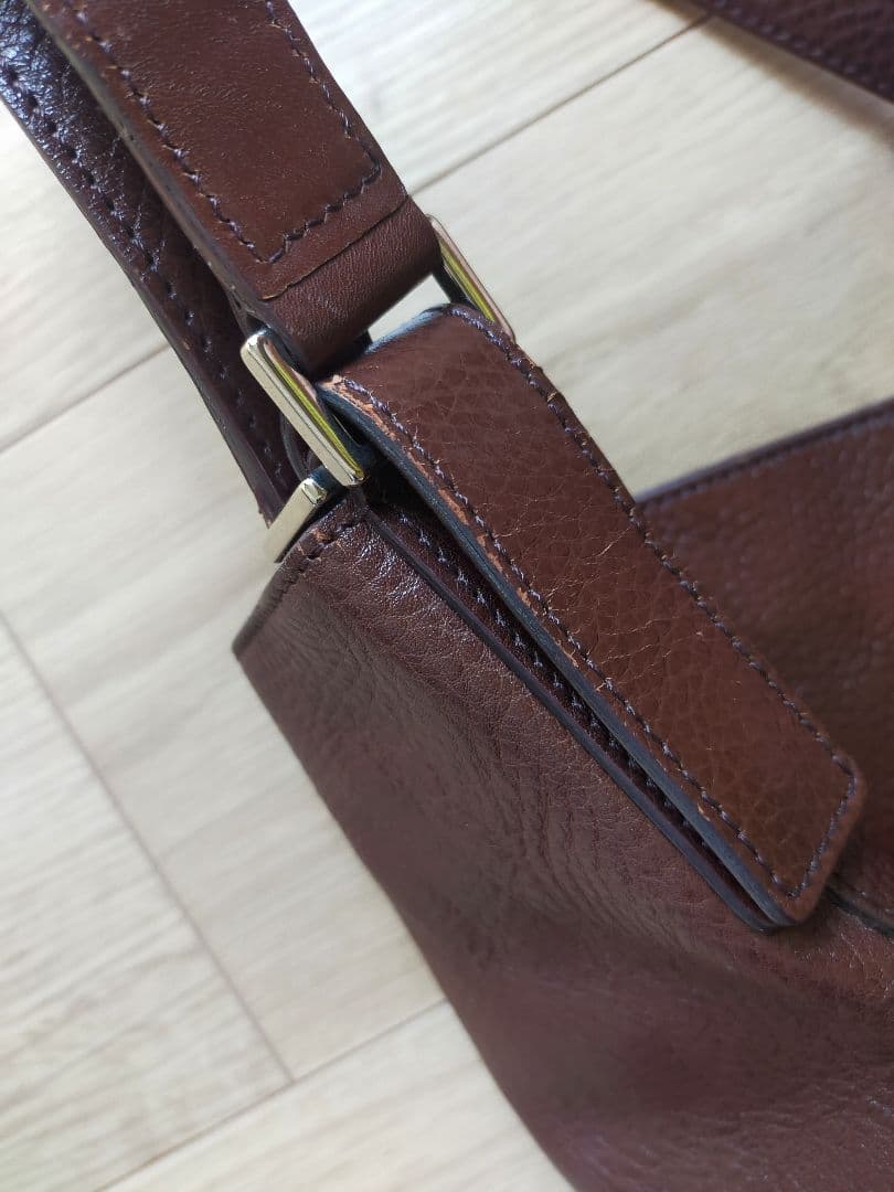 美品HIROFU ヒロフ　ワンショルダー　レザーバッグブラウン系