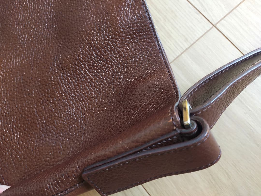 美品HIROFU ヒロフ　ワンショルダー　レザーバッグブラウン系