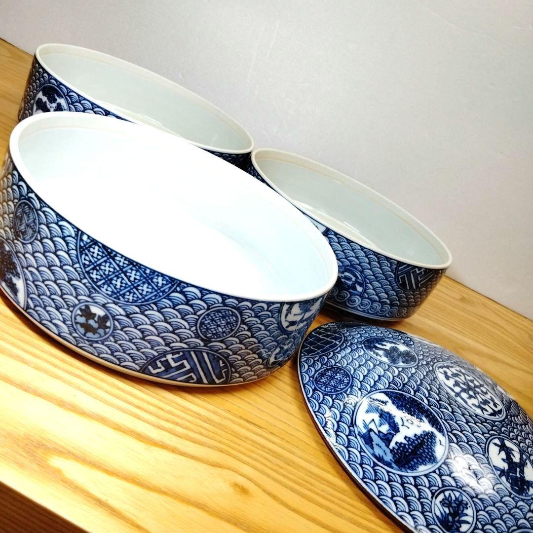 ☆ 平安壹楽 清水焼 染付段重