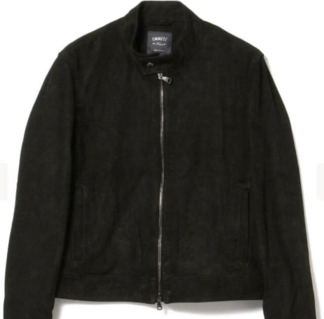 EMMETI エンメティ ライダース シングル スエード JURI レザー　46