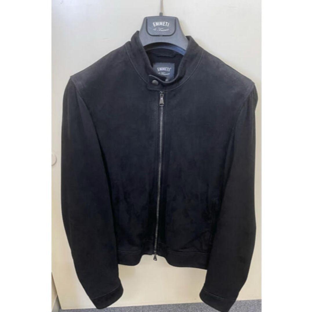 EMMETI エンメティ ライダース シングル スエード JURI レザー　46