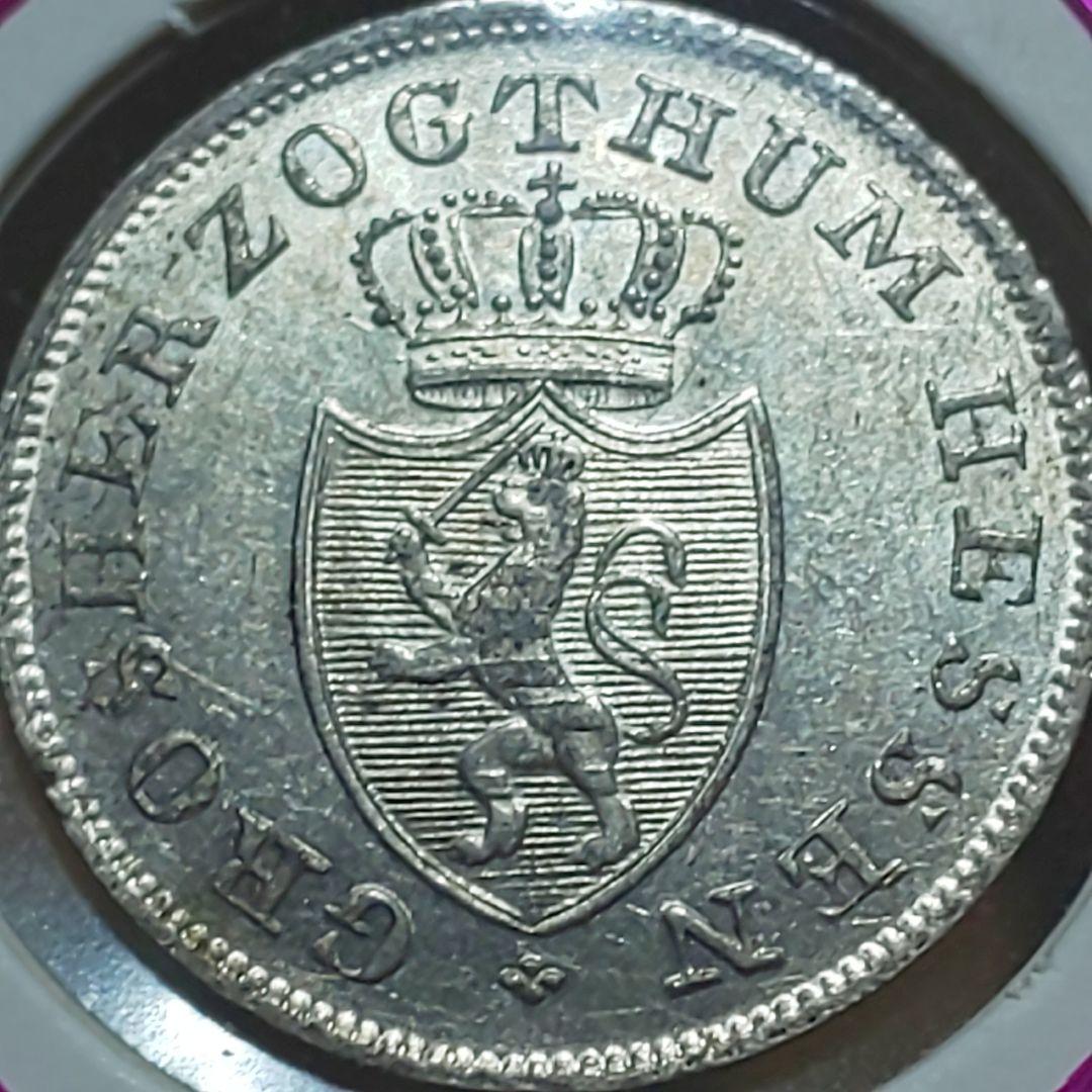 ヘッセン大公国 1826年 6 Kreuzer 銀貨