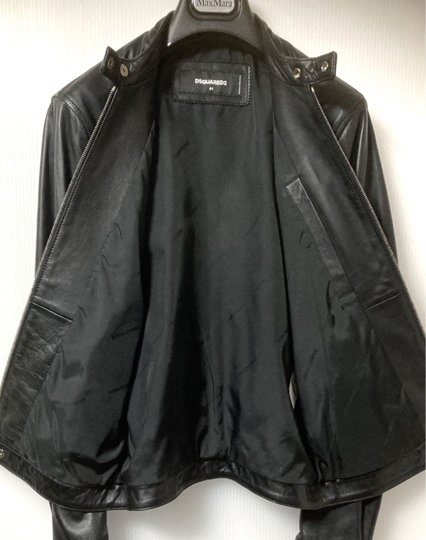 DSQUARED2 約35万円 Single Leather Jacket 44