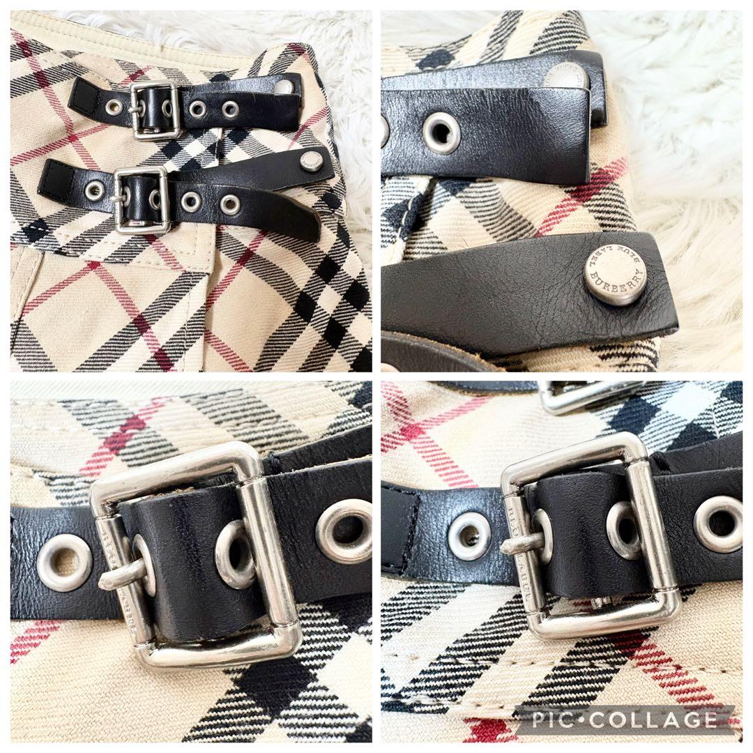 希少✨️バーバリーブルーレーベル 巻きスカート ノバチェック 36 y2K