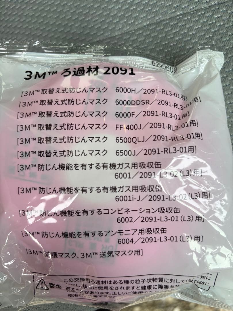 3M 2091防塵マスク用フィルター