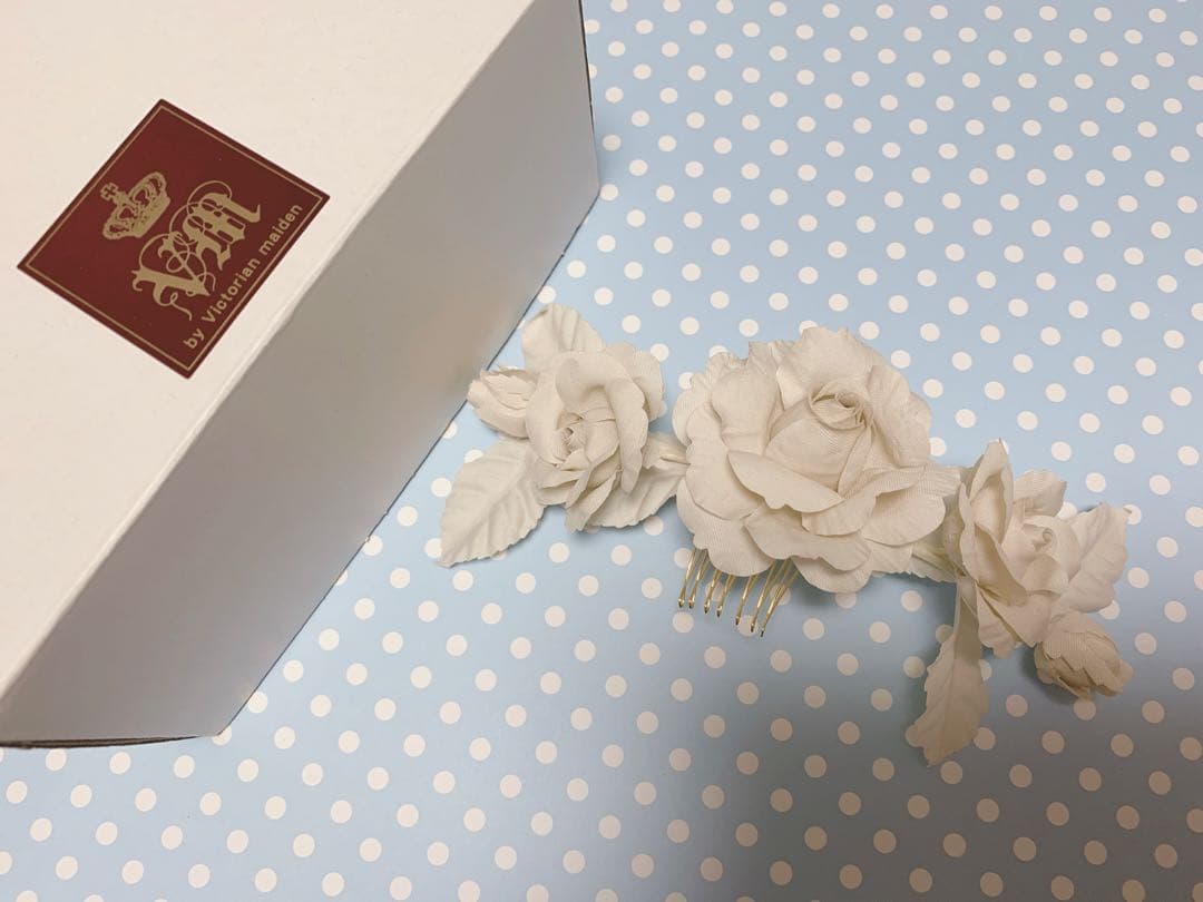 ヴィクトリアンメイデン ガーランドコサージュ アイボリー ヘッドドレス