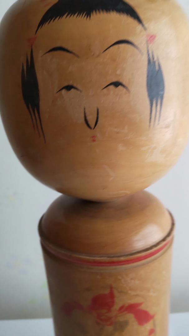 桜井昭二作　伝統的な木製こけし 約40cmとえじこ6ｃｍ