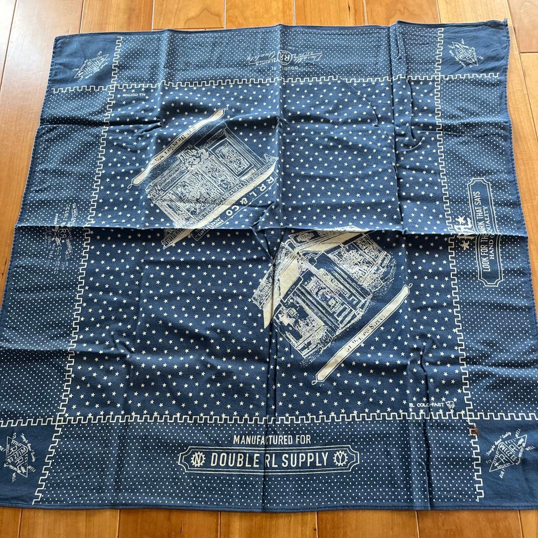 DOUBLE RL SUPPLY バンダナ ネイビー チェック ドット3枚セット