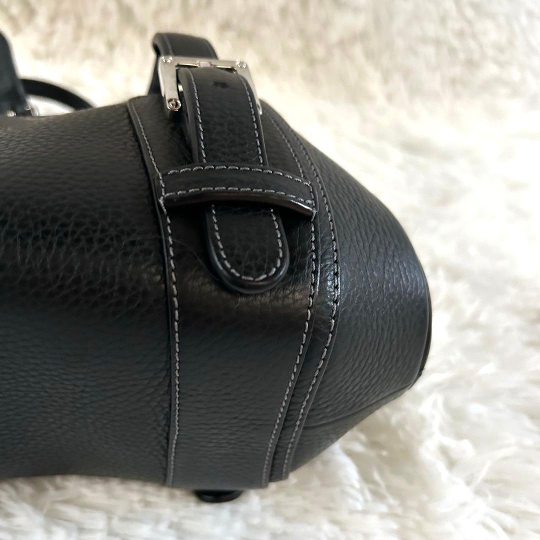 レア＊未使用級✨ロエベ ハンドバッグ センダ シボ革 レザー 肩掛け可 黒