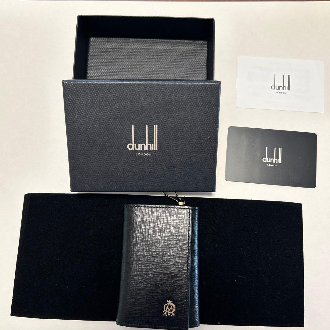 dunhill ブラック レザー キーケース