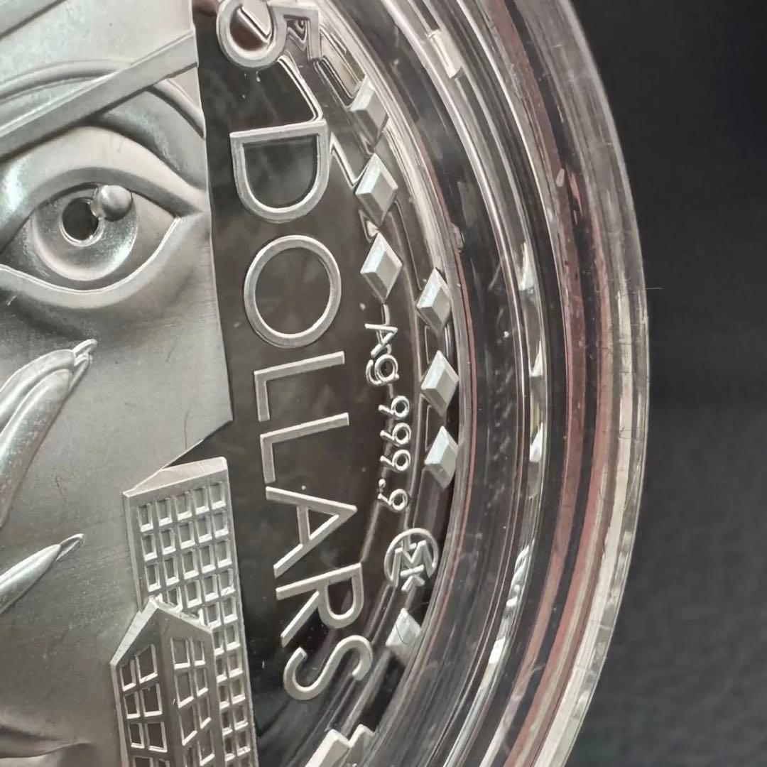 銀貨 グレートギャッツビー 極厚立体 クリスタル装飾 保証書付 世界500枚