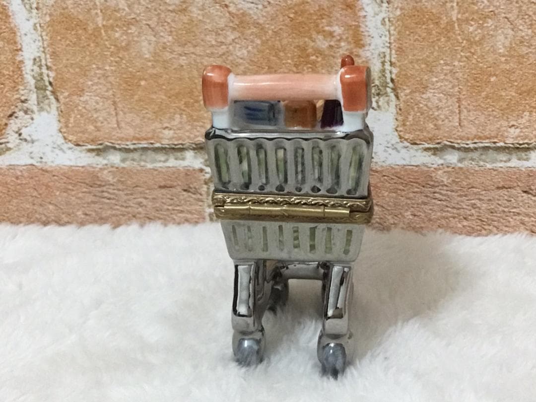 Limogesリモージュ ボックス　ショッピングカート　フランス製　小物入れ