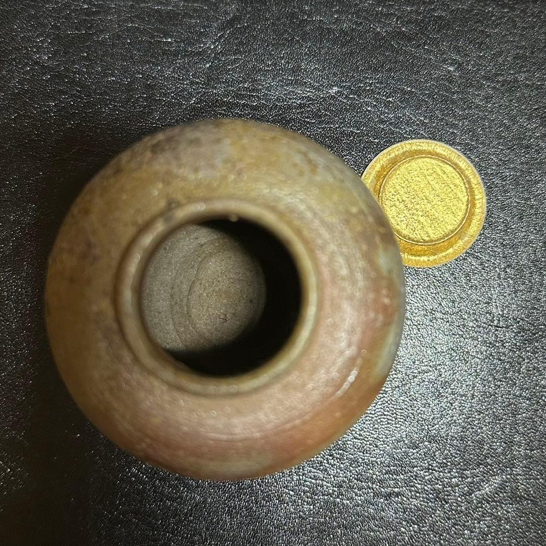 ★茶道具！備前焼 茶入！『木村 長十郎(友敬)』作！共箱/仕覆！★