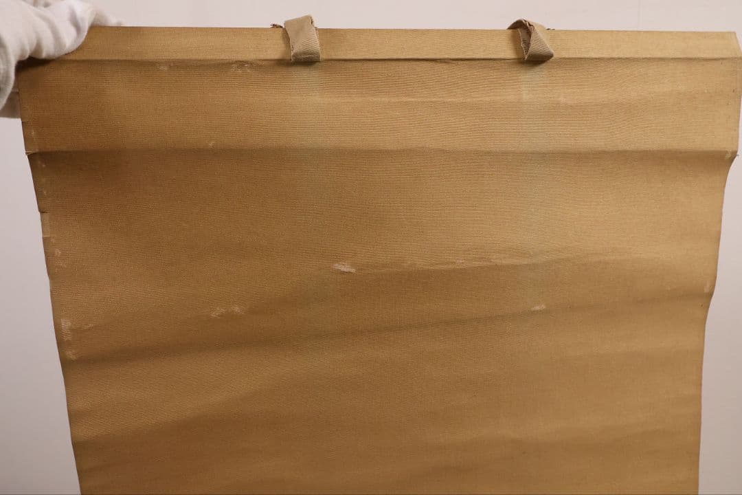 【模写】日本画 南部春邦 鳥 風景図 絹本 掛軸 彩色 明治大正 MB154