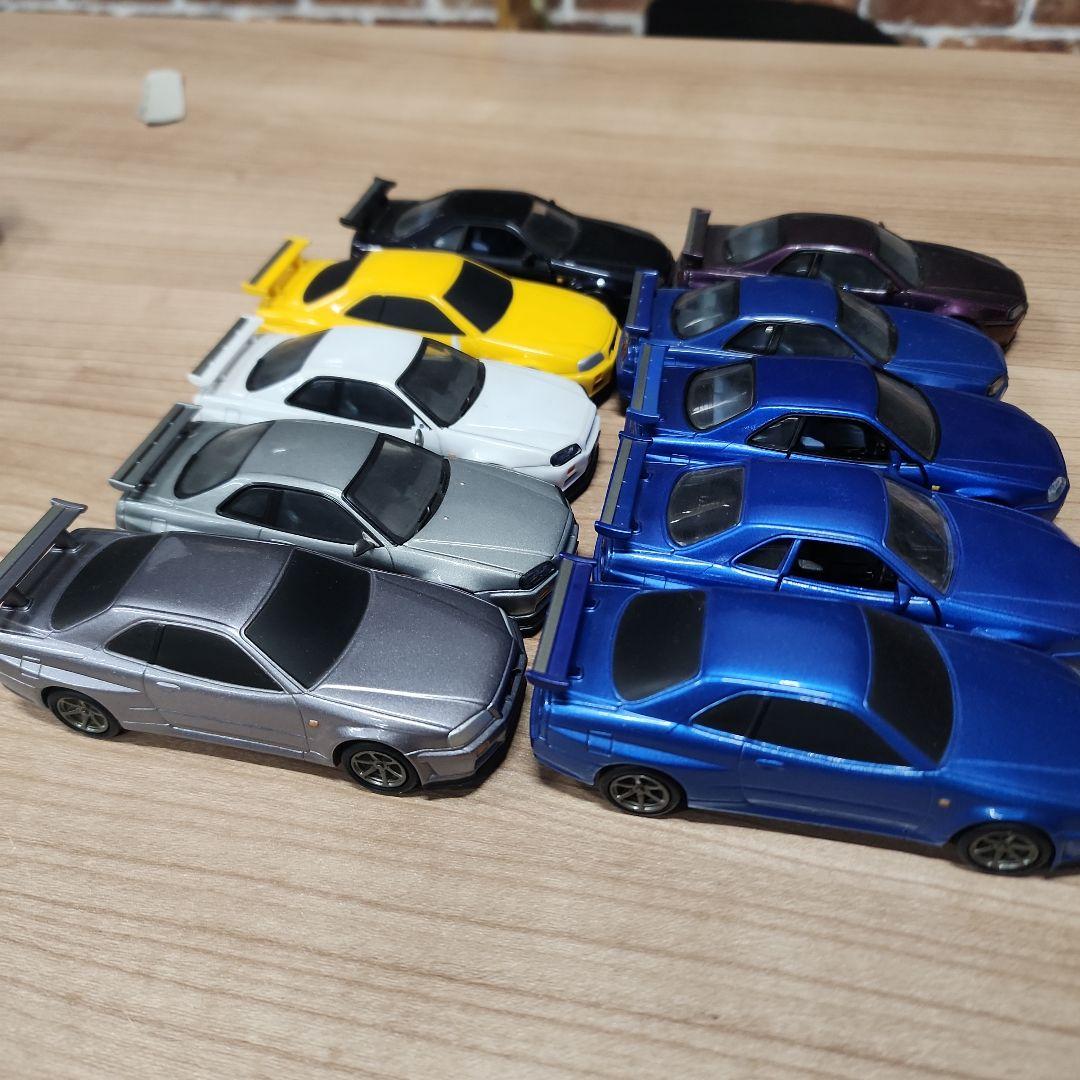 スカイラインGT-R R34ミニカー10台セット