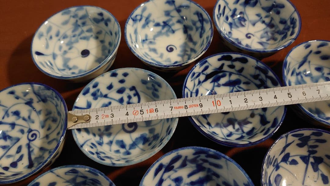 古伊万里　伊万里　染付　なずな　なずな文　煎茶碗　蔵出し　10客