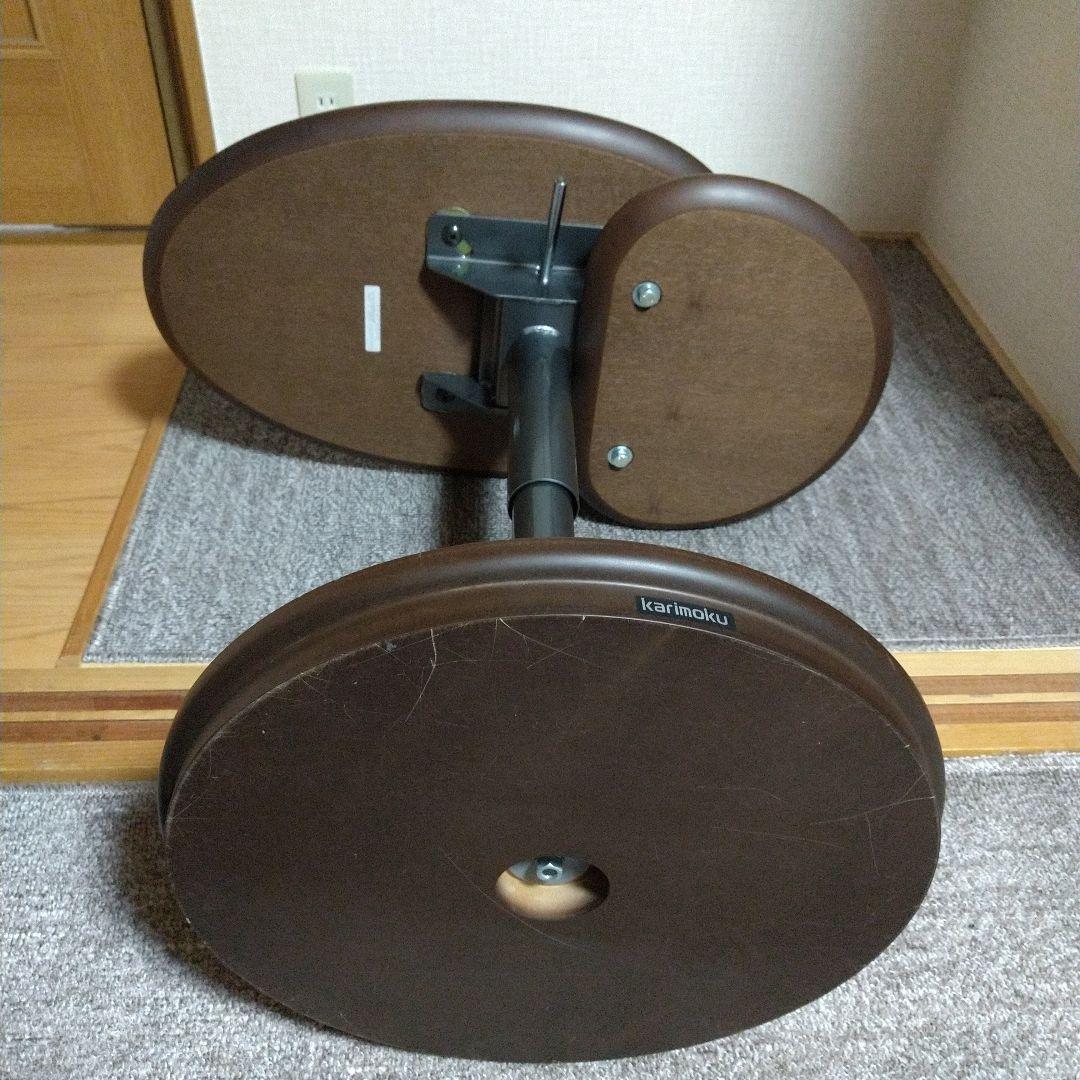 希少 美品 カリモク 油圧式昇降サイドテーブル