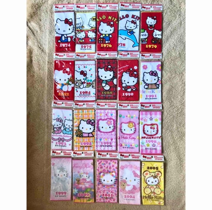 【新品】サンリオ ハローキティ 35周年 プチタオル 計20枚セット 当時物