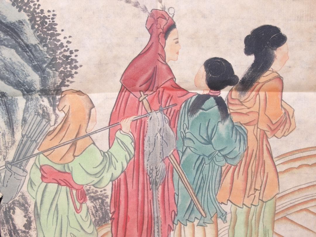 蔵出品　中国古美術　清時代　肉筆水彩絵　唐物骨董品 AK1857A12-3