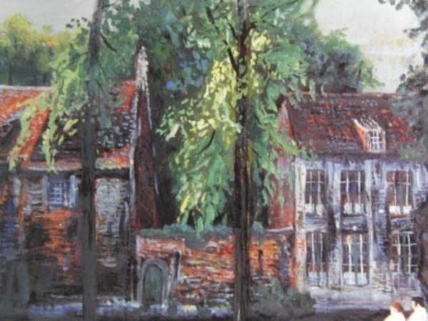 松岡満壽男、ブルージュのペギン会修道院、希少な画集より、新品高級額