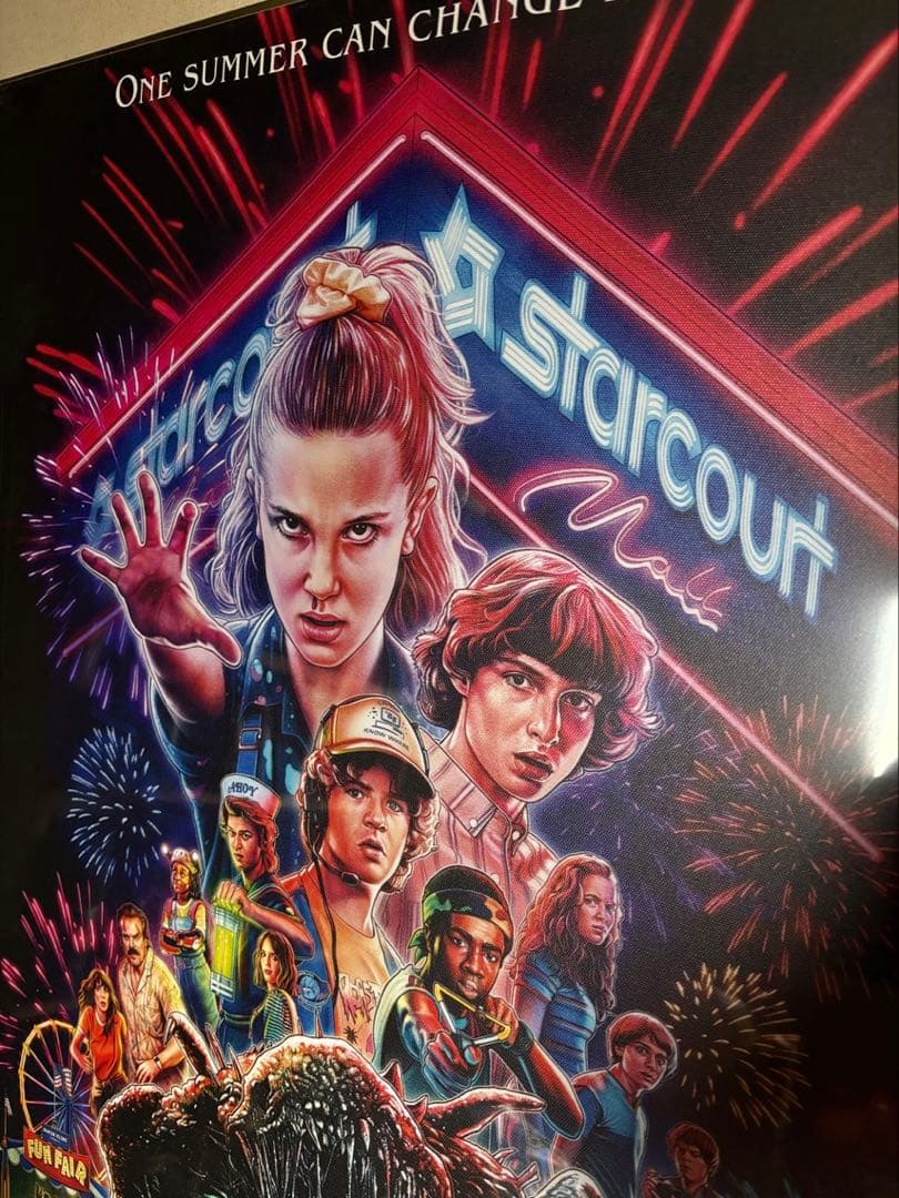 ストレンジャーシングス3 木枠付きキャンバスポスター　60センチ× 80センチ