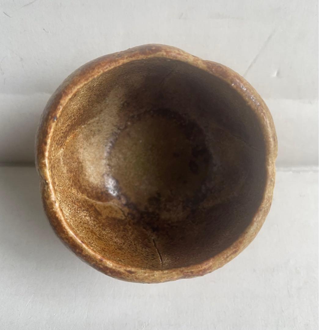 河本五郎　灰釉ぐい呑