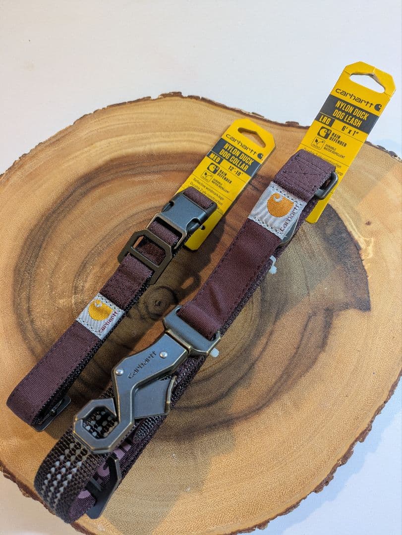 【NEW】Carhartt カーハート 犬用リーシュ＆首輪セット L 赤ワイン