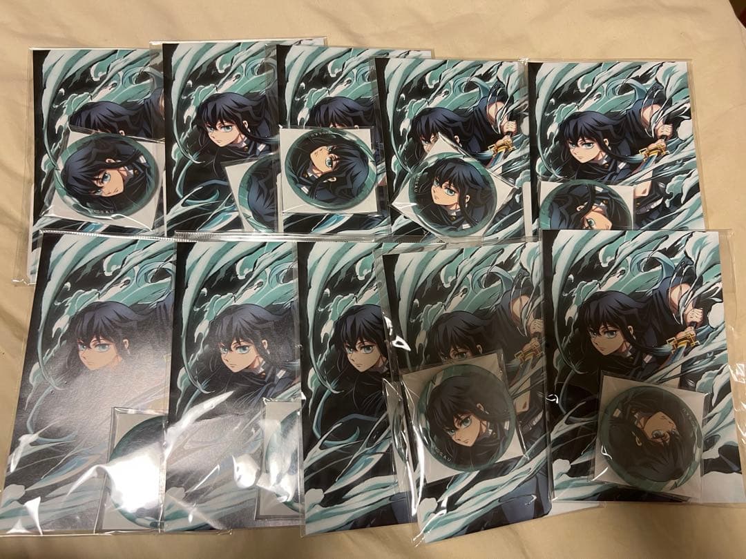 時透無一郎　全集中展　缶バッジポストカードセット　10セット