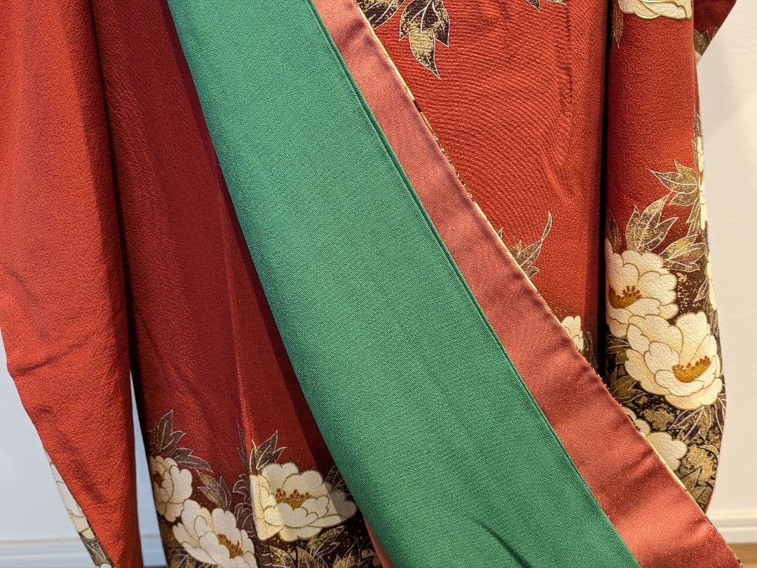 振袖フルセット 身丈166裄68 赤 金彩 暈し染め 鈴乃屋 成人式 逸品