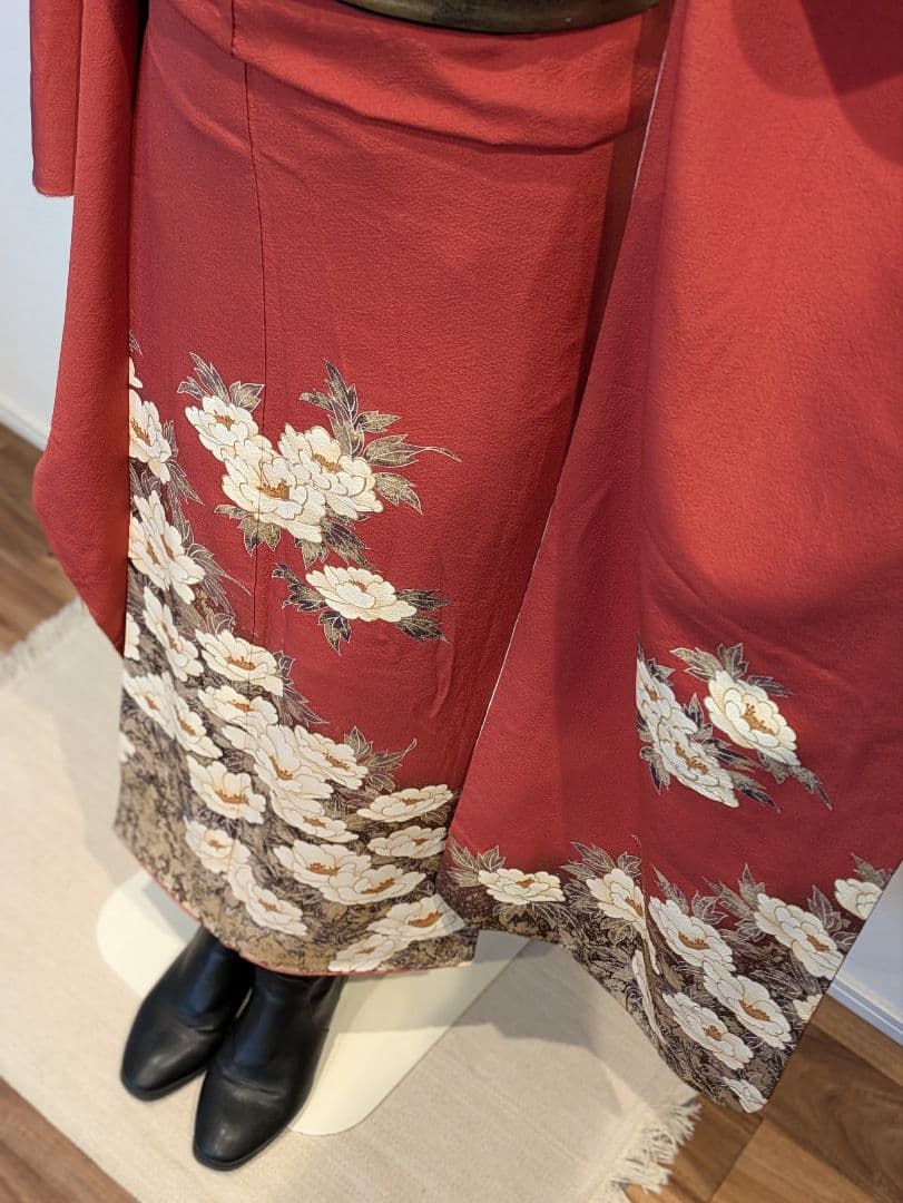 振袖フルセット 身丈166裄68 赤 金彩 暈し染め 鈴乃屋 成人式 逸品