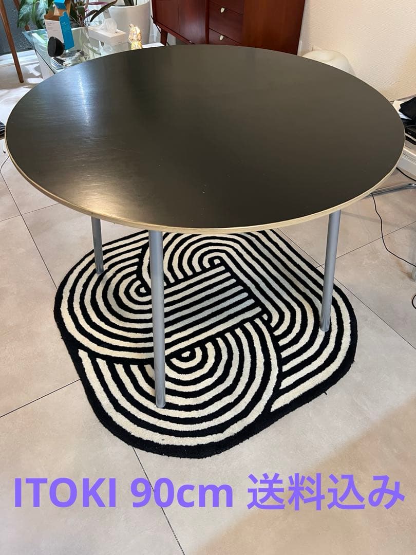 ITOKI 【中古】 テーブル：TKJP-09CF-98 黒ペイント　90cm