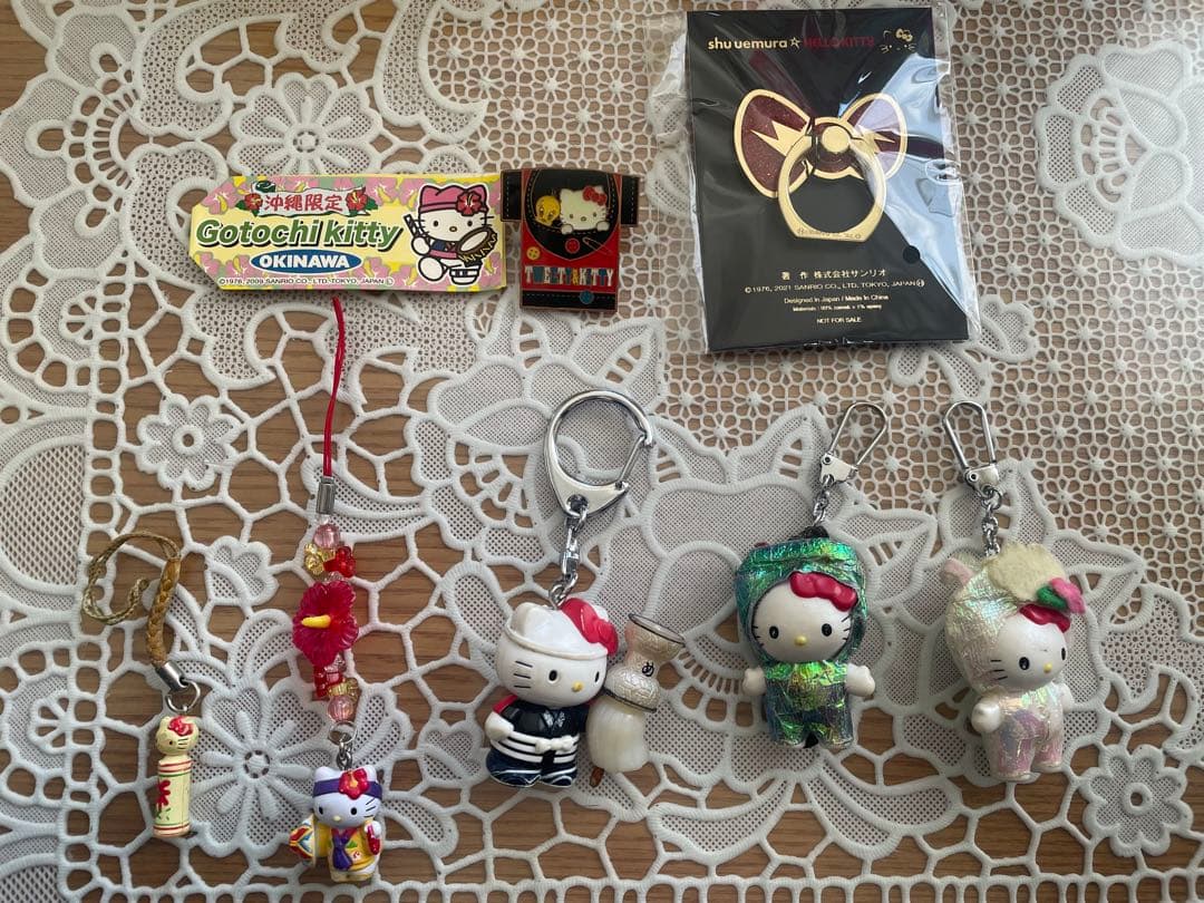 キティ　ご当地ストラップ キーホルダー　キーチェーン　セット　超レトロ