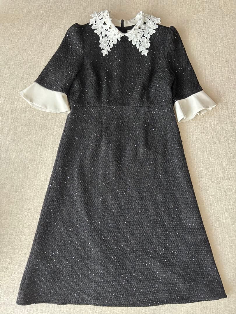 Leja スパンコールAラインワンピースドレス