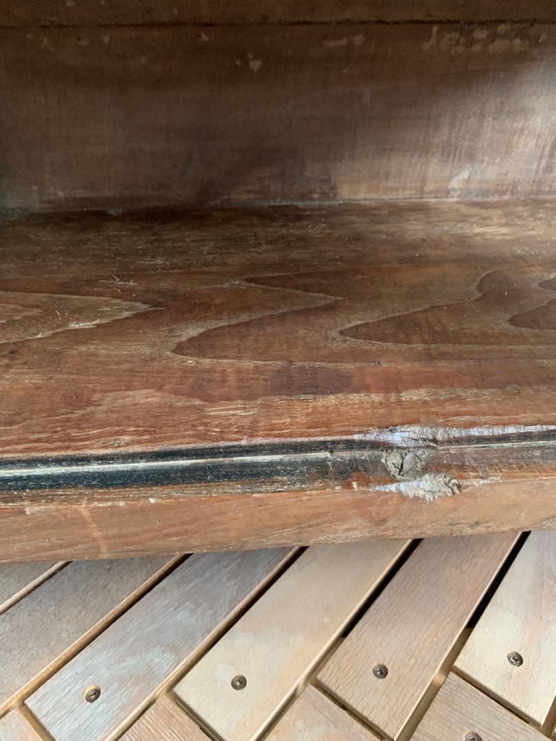 ビンテージ　古家具　リメイク　ショーケース　アイアン脚