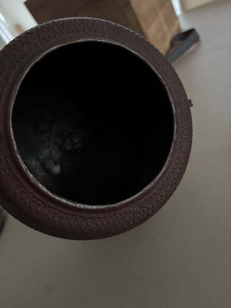 畠春斎氏 茶道具 茶釜 編地文 尻張釜