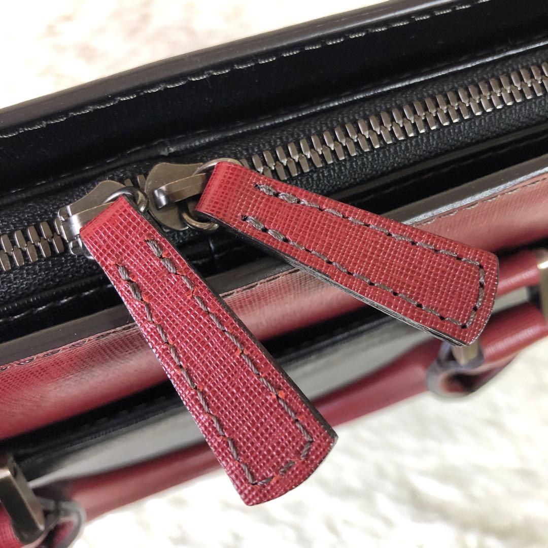 未使用級 フジタカ ディアマン レザー ビジネスバッグ 2way A4B4収納可