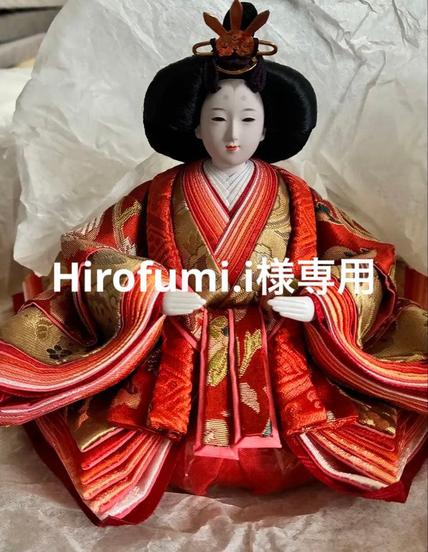 Hirofumi.i久月　雛人形セット 赤と金の衣装