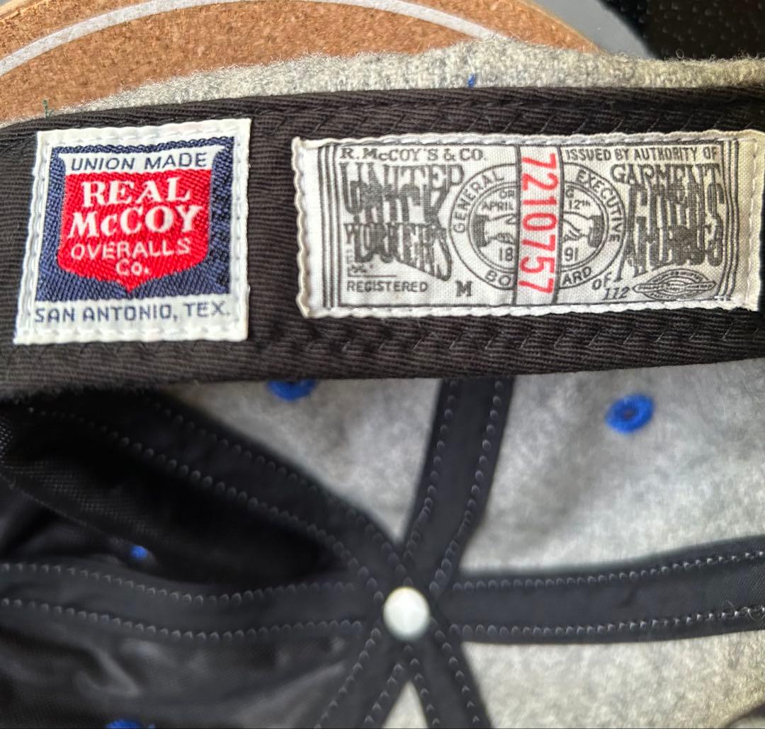 The REAL McCOY'S キャップ グレー ネイビー
