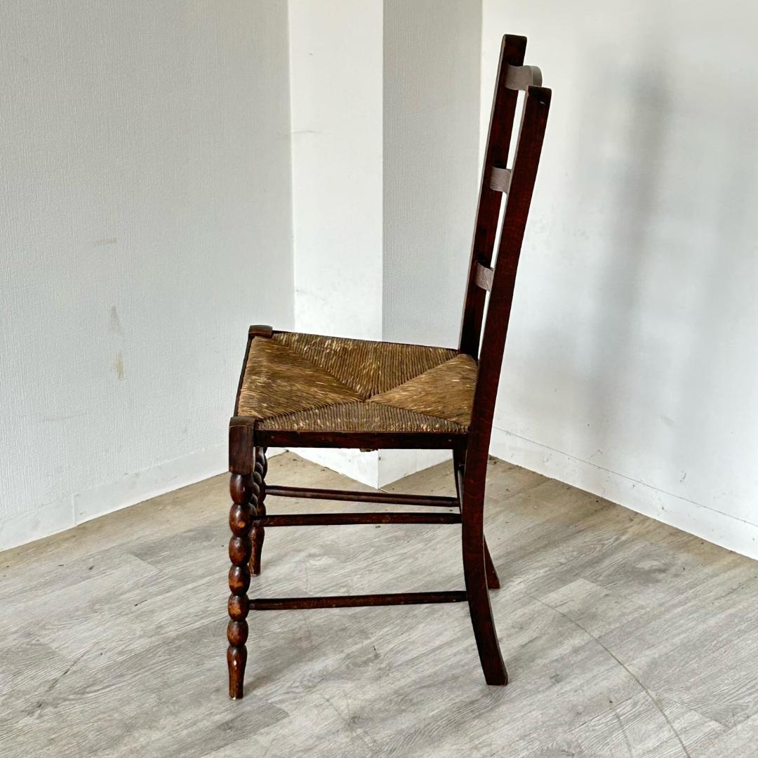 イギリス アンティーク 家具 藁編み チェア 1900年頃 椅子 588A