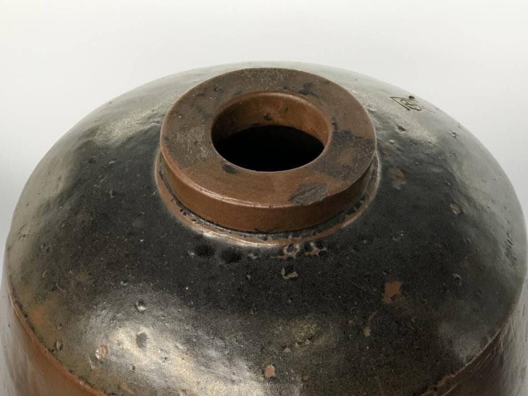 【古薩摩】苗代川焼　薩摩雲助（うんすけ）丸十文』酒樽 一斗樽　　K1023K