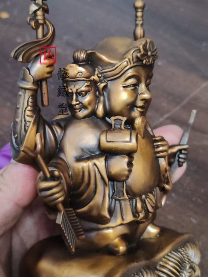 【修縁堂】密教法具 真言宗 大黒天 青銅着色 密教法具古美術品