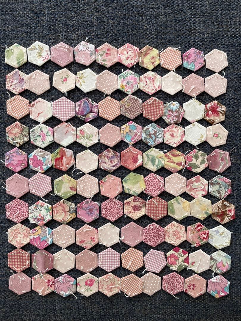 （369）ヘキサゴン 正六角形 パッチワーク 製作途中