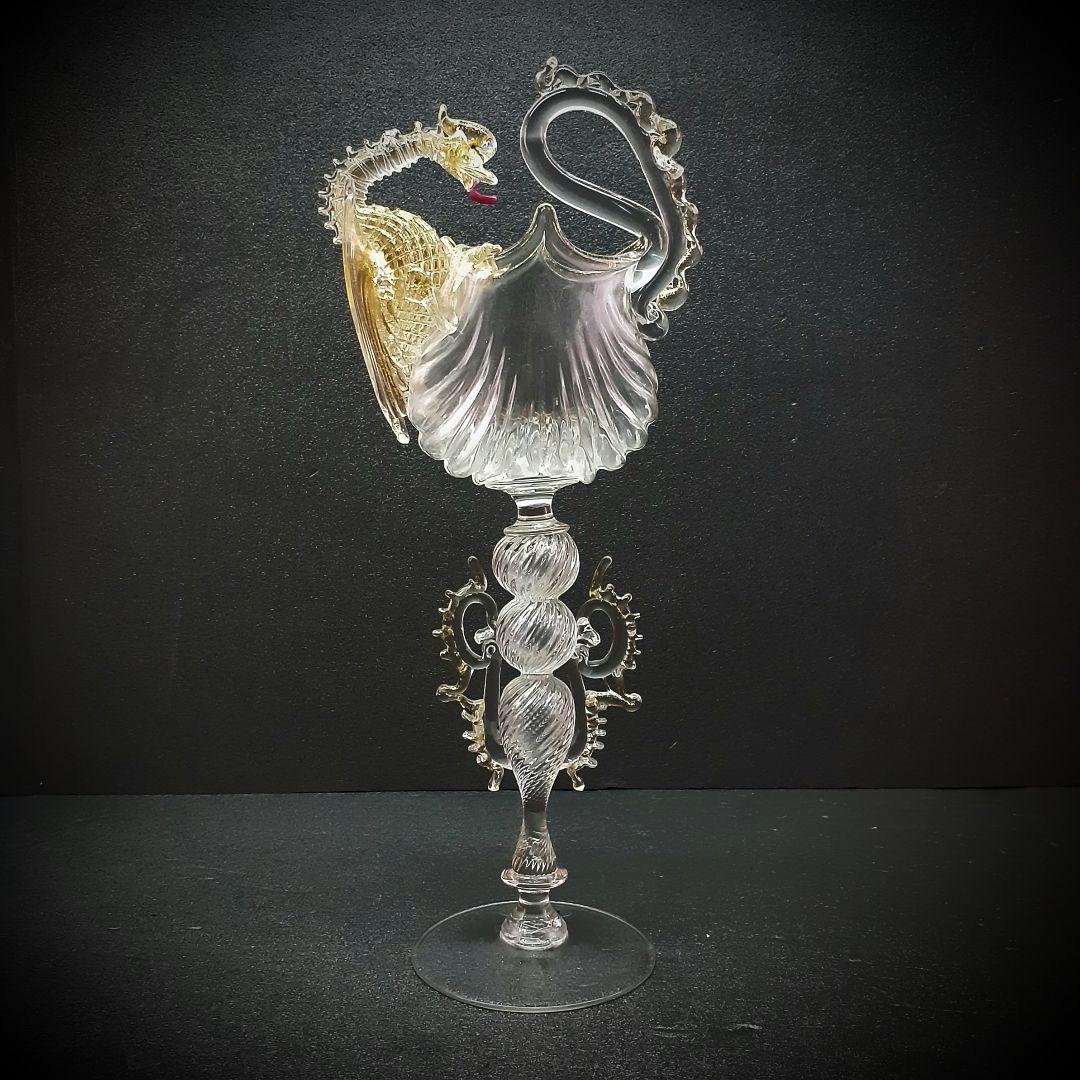 MURANO La Fenice ムラノ ラ フェニーチェ 双耳 ドラゴングラス
