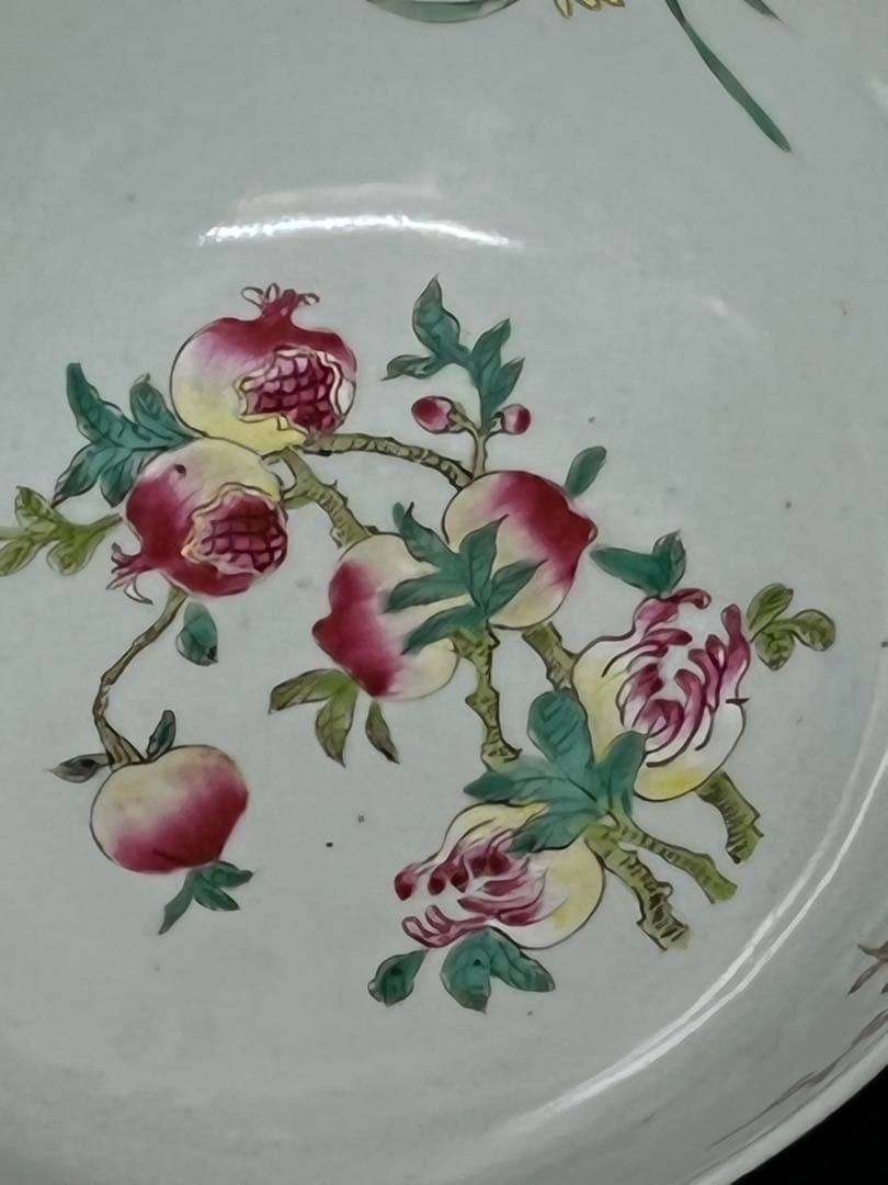 【倉庫整理品】中国古美術　清時代五彩花卉文茶碗【大清光緒年製】在銘/BL:0-7