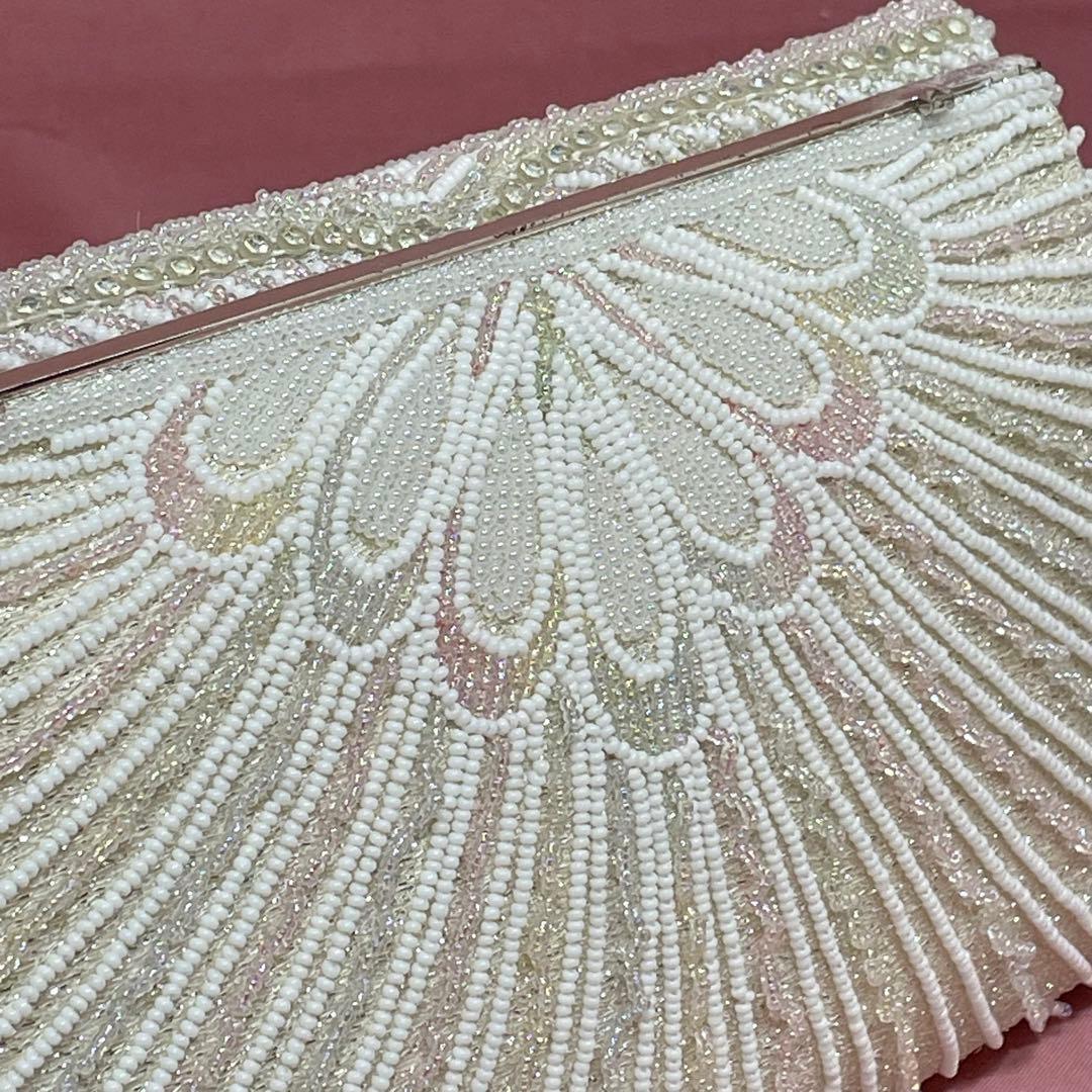 希少　貴重　はしもと　ビーズバッグ　ハンドバッグ　ガラスビーズ　FB-408共