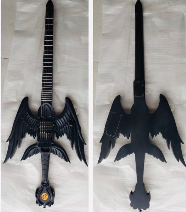 エレキ エレキギター　ギター　ブラック　勇者　勇者の剣　剣　黒　マッドブラック