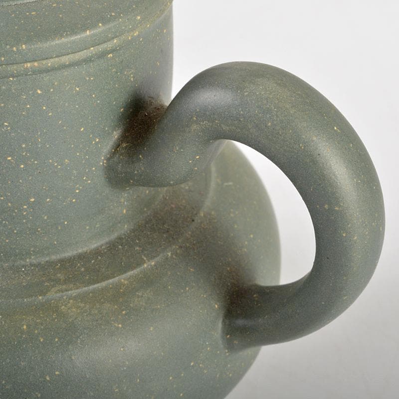 中国　銭菊仙制款　緑泥　神獣摘　急須　茶壷　C　R6159