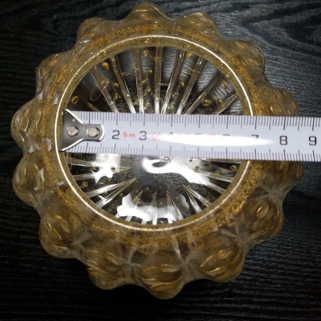 ベネチアンガラスムラノ島ゴールド入りキャンティ入れ