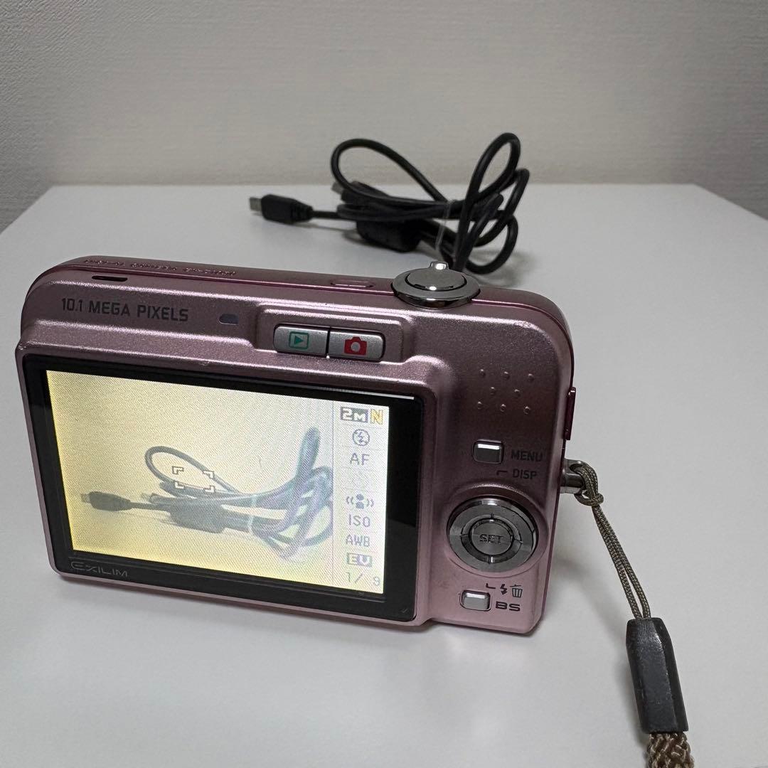 【動作良】CASIO エクシリムEX-Z1050 充電器付き ピンク コンデジ